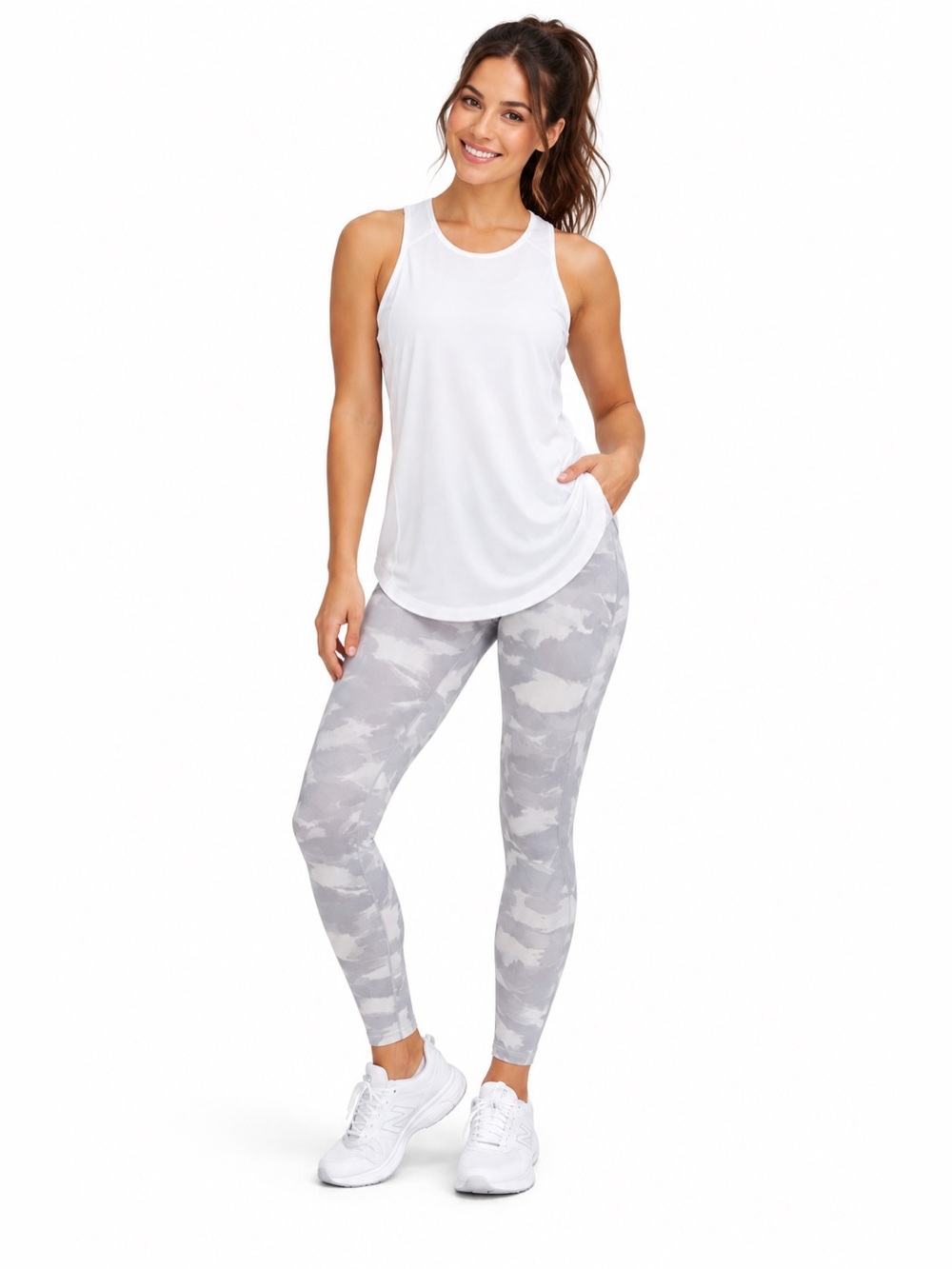 Lululemon White Sleeveless Top